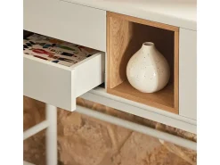 Consola 2 gavetas Creme 120x35 cm