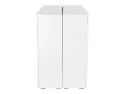 Consola 0, Mesa de jantar extensível até 10 lugares, Consola moderna com extensões, 90x52h78 cm, Branca