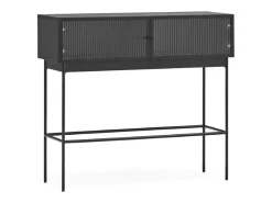 Consola 2 portas preta 100x36 cm