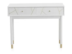 Consola com 2 gavetas lacadas a branco