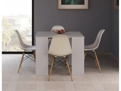 Consola Compton, Mesa de jantar extensível, Mesa com extensões multiusos extensíveis até 10 lugares, 51/237x90h78 cm, Branco Brilhante