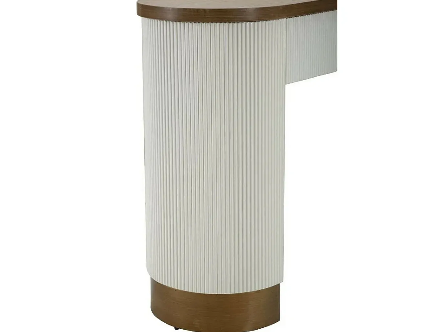 Consola de quadro, mesa multiusos, armário lateral, mesa de corredor, 121x40 h78 cm, branco e castanho