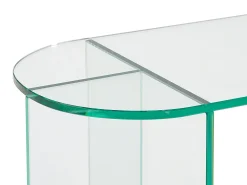Consola design em vidro temperado - Transparente - FEYZA