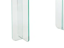 Consola design em vidro temperado - Transparente - FEYZA