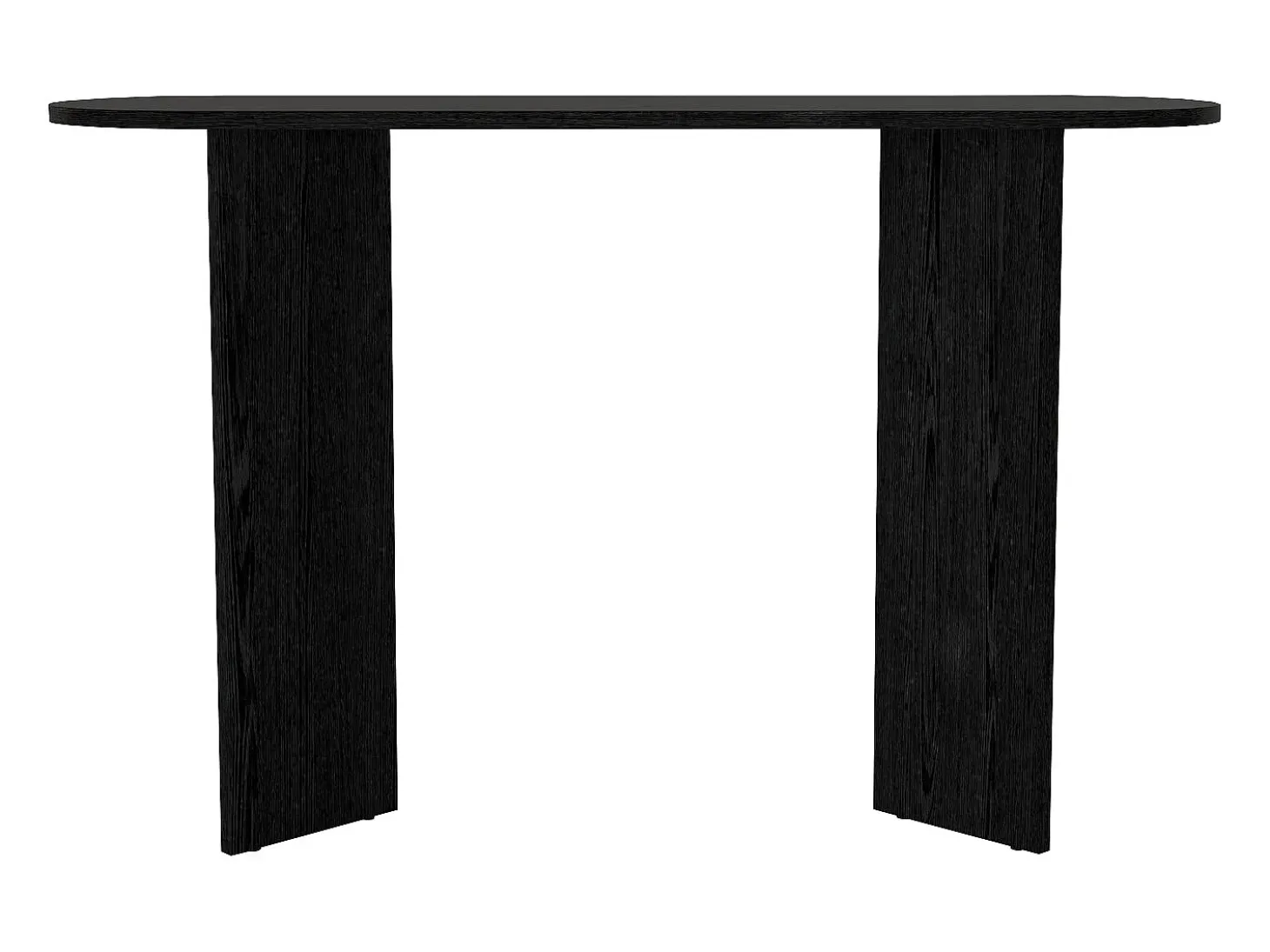 Consola design oval de cor preta - TOPANIA