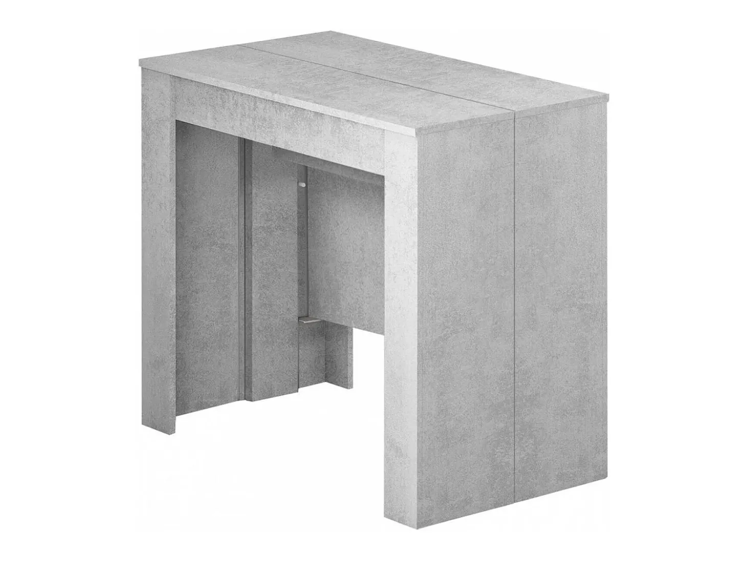 Consola Diluna, Mesa de jantar extensível, Mesa com extensões multiusos extensíveis até 10 lugares, 51/237x90h78 cm, Cimento