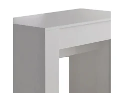 Consola extensível Alberique, Mesa com extensões, Consola multiusos, Mesa de jantar extensível até 10 lugares, 90/237x51h78 cm, Branco