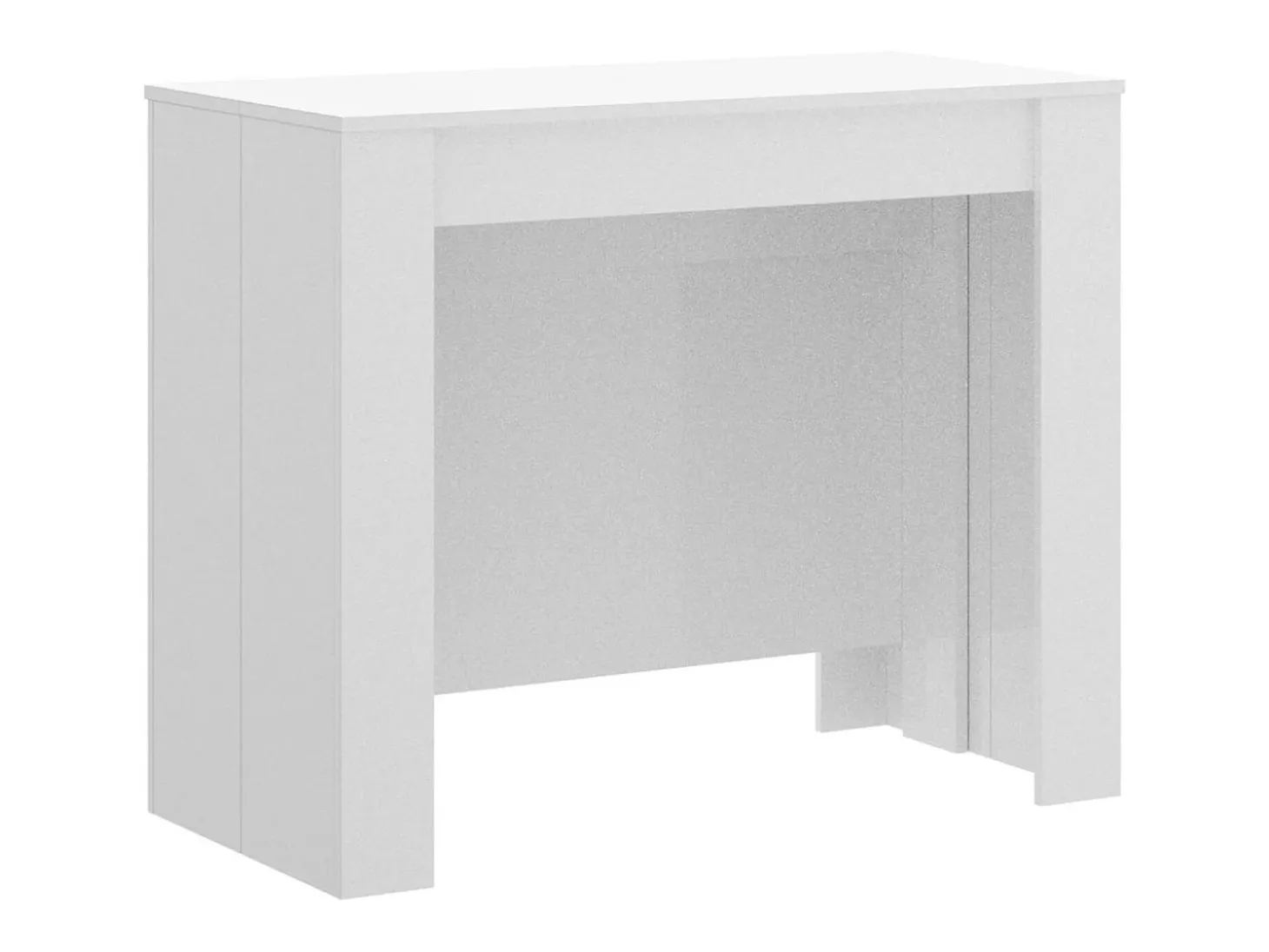 Consola extensível Cognolo, Mesa de jantar multiusos, Consola extensível multiposições com suporte de extensão incluído, 54/239x90h77 cm, Branco