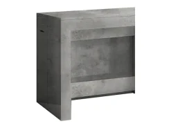 Consola extensível Dguigo, Consola extensível até 12 lugares, Mesa com suportes de extensão, 100% Fabricado em Itália, 51/300x90h77 cm, Mármore cinzento