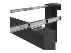 Consola extensível Diluna, Mesa de jantar extensível, Prateleira com extensões multiusos extensíveis até 10 lugares, 51/237x90h78 cm, Antracite