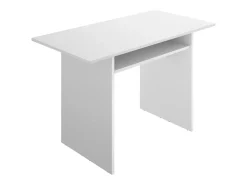 Consola extensível Dmanuel, Consola auxiliar extensível multiposições, Mesa de jantar dobrável com tampo rebatível, 110x33/66h75 cm, Branco
