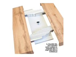 Consola extensível 90x40/300 cm Pernas Saki nogueira antracite