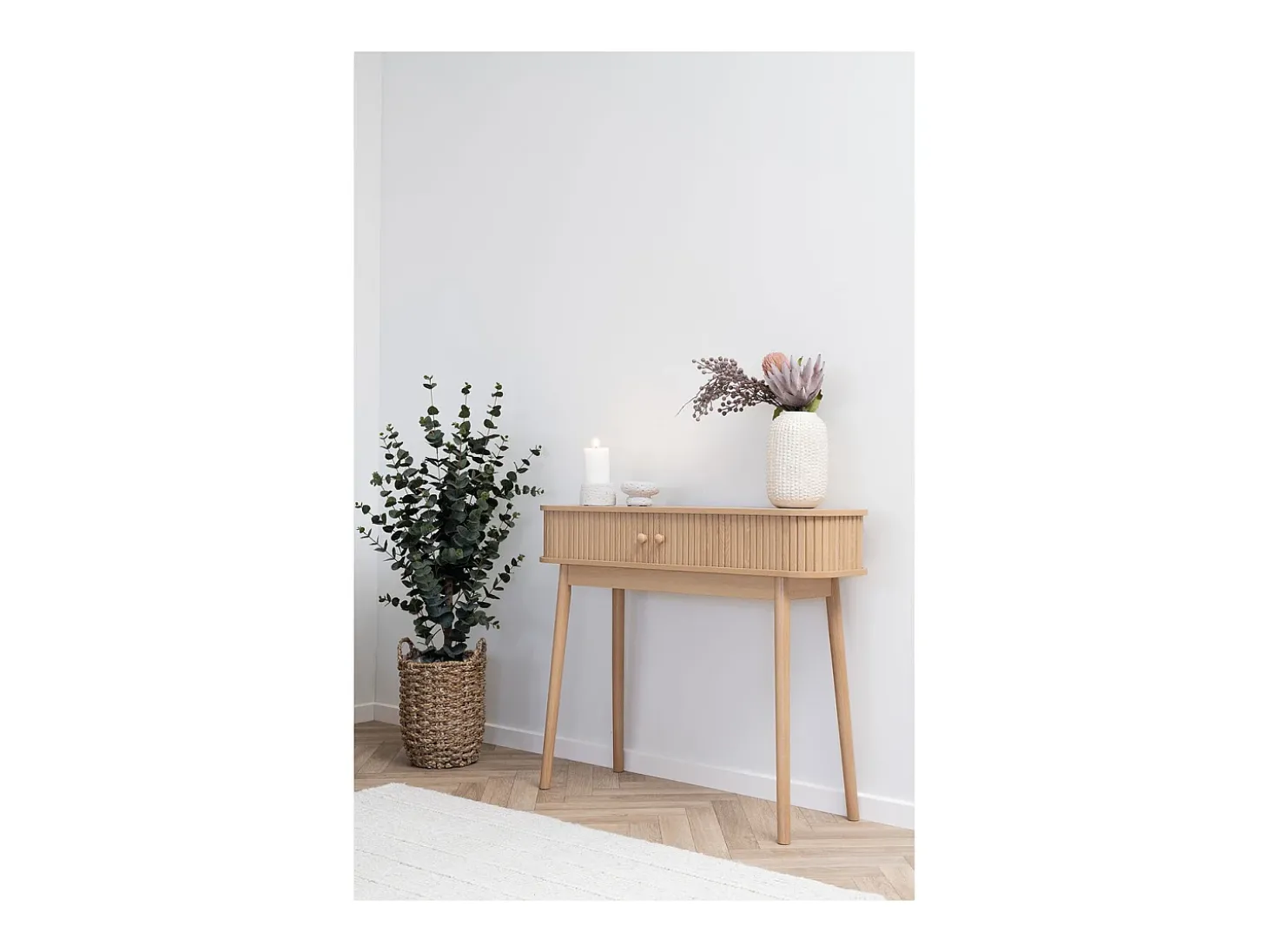 Consola Nikko, Castanho, 100x30x80,5 cm, Kendra Home