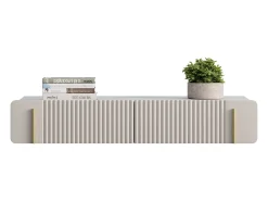 Consola suspensa com 2 gavetas de caxemira 100x17 cm