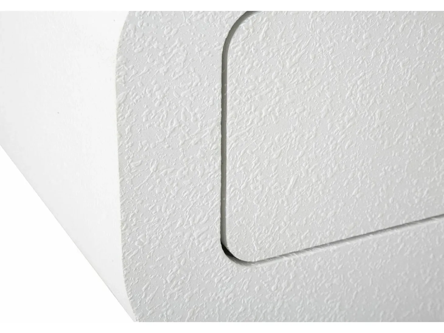 Consola Tomato, Mesa multiusos, Armário lateral, Secretária de corredor, 110x40 h80 cm, Branco e Dourado