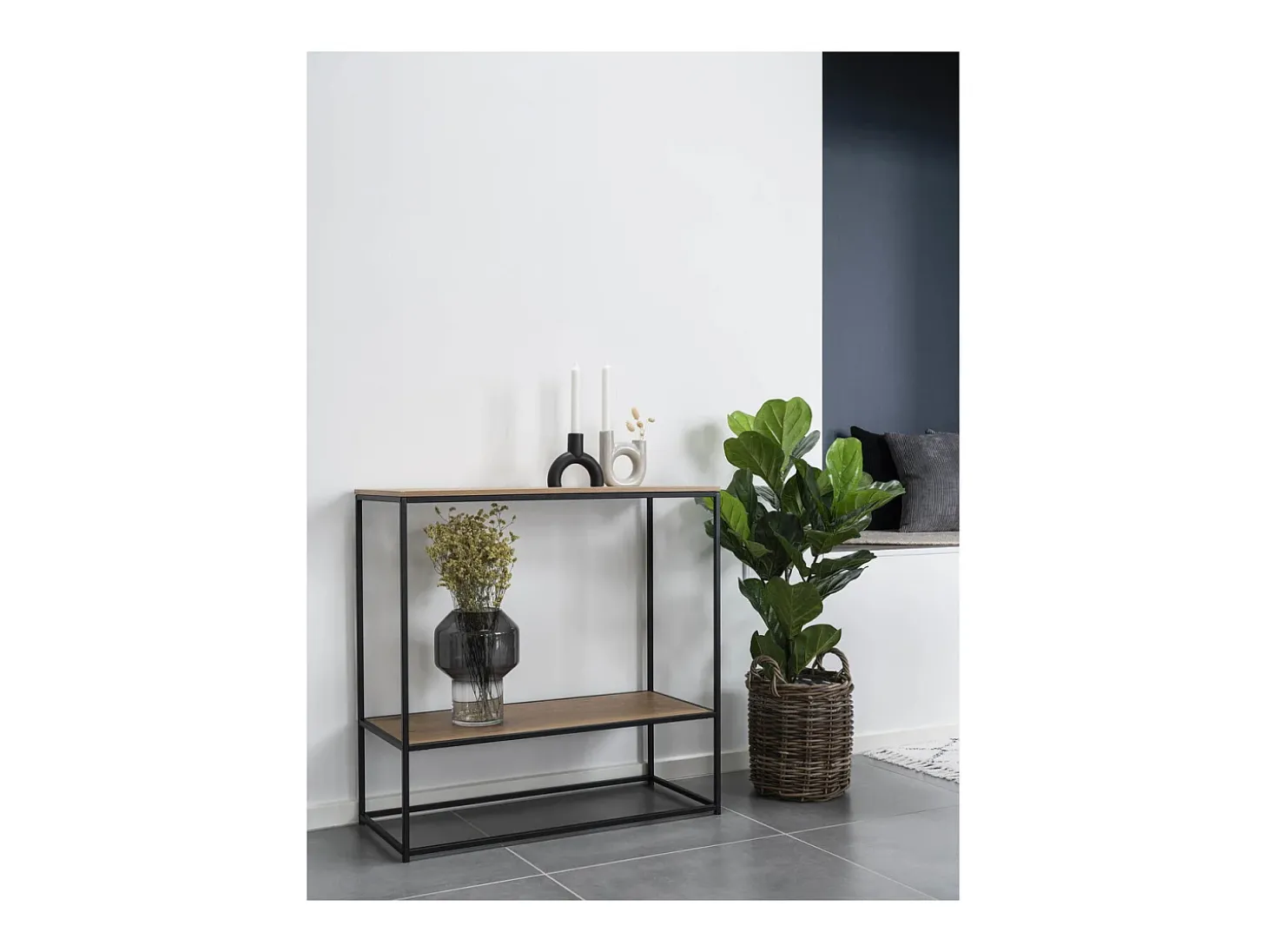 Consola Vita, Castanho, 36x80x80 cm, Kendra Home