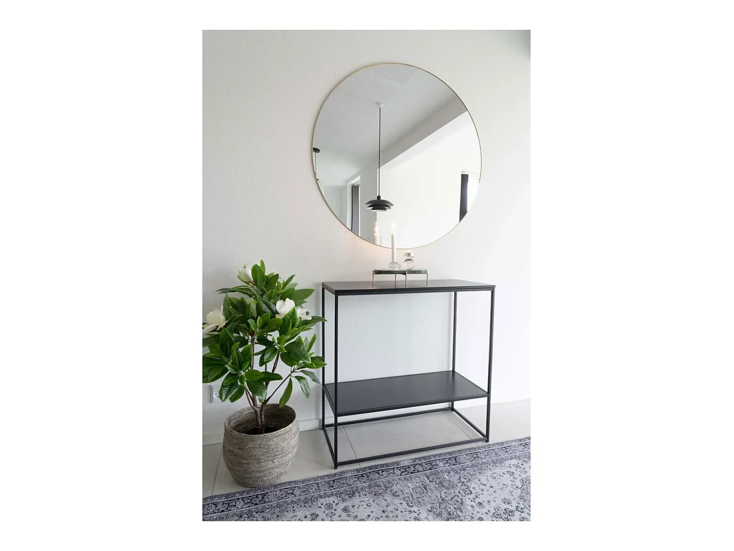 Consola Vita, Preto, 36x80x80 cm, Kendra Home