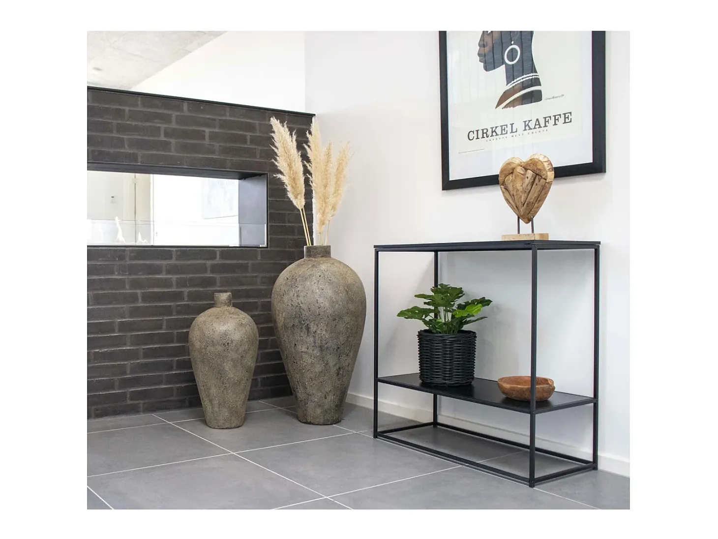 Consola Vita, Preto, 36x80x80 cm, Kendra Home