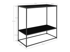 Consola Vita, Preto, 36x80x80 cm, Kendra Home
