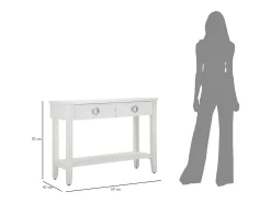 Consola VKH603, Branco, 110x40x82 cm, Kendra Home