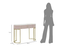 Consola VKH616, Cor-de-rosa, 100x40x75 cm, Kendra Home
