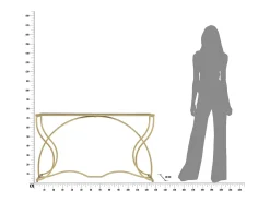 Consola VKH626, Ouro, 130x40x75 cm, Kendra Home