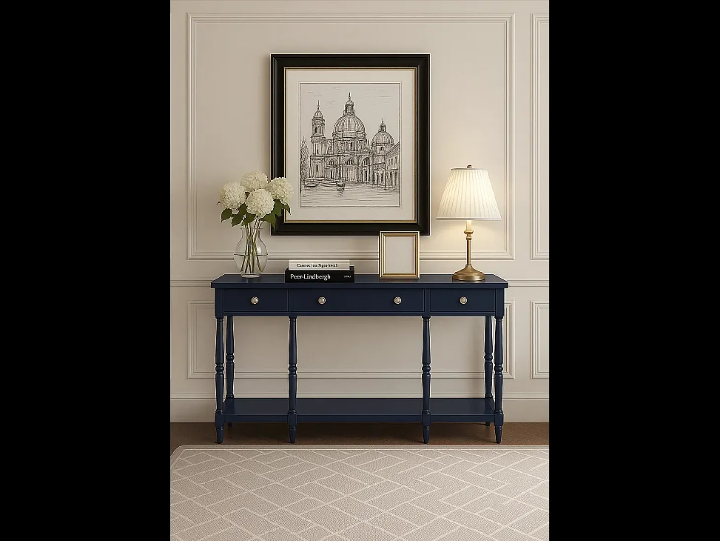 Consola 152,5x86,5x35,5 cm azul escuro Avola AV1633-60