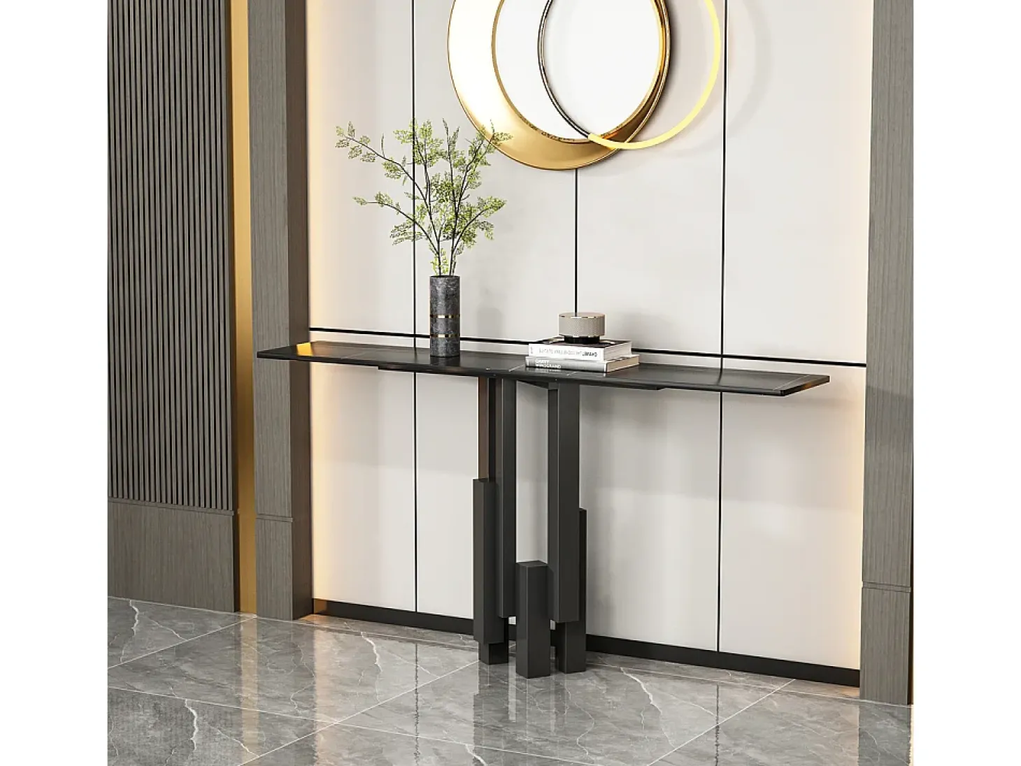 Consola 150x80x30 cm preta modig m20-150