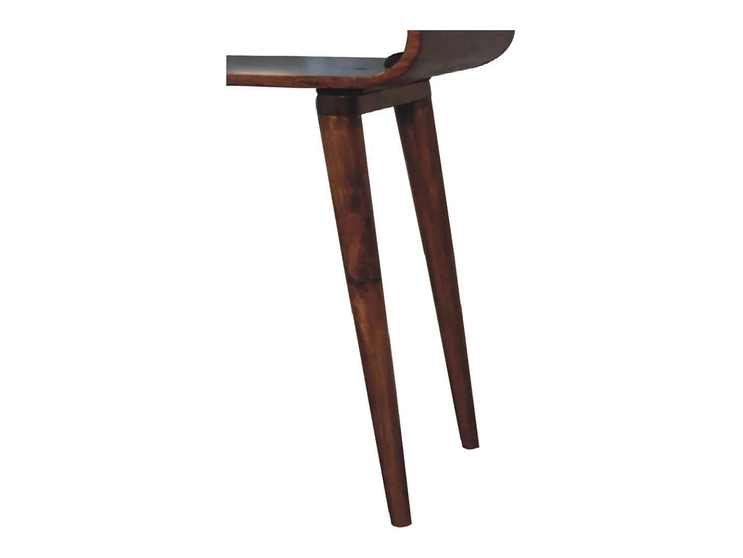Console Amaya estilo nórdico Artisan Furniture, 1 prateleira aberta, castanho escuro