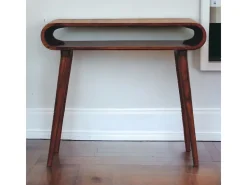 Console Amaya estilo nórdico Artisan Furniture, 1 prateleira aberta, castanho escuro