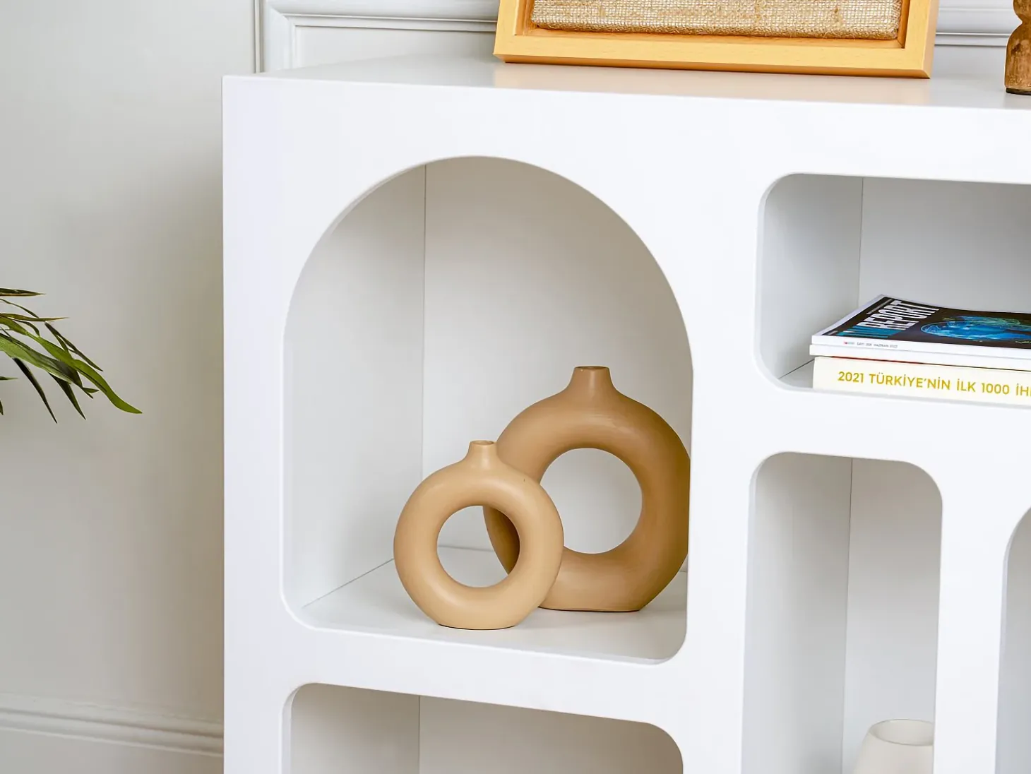 Console de design com 5 nichos - Branco - LUELA