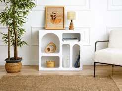 Console de design com 5 nichos - Branco - LUELA
