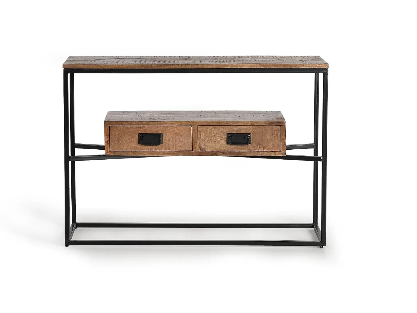 Console em madeira e metal