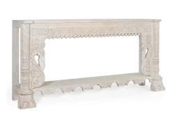 Console em madeira manguier blanc vieilli