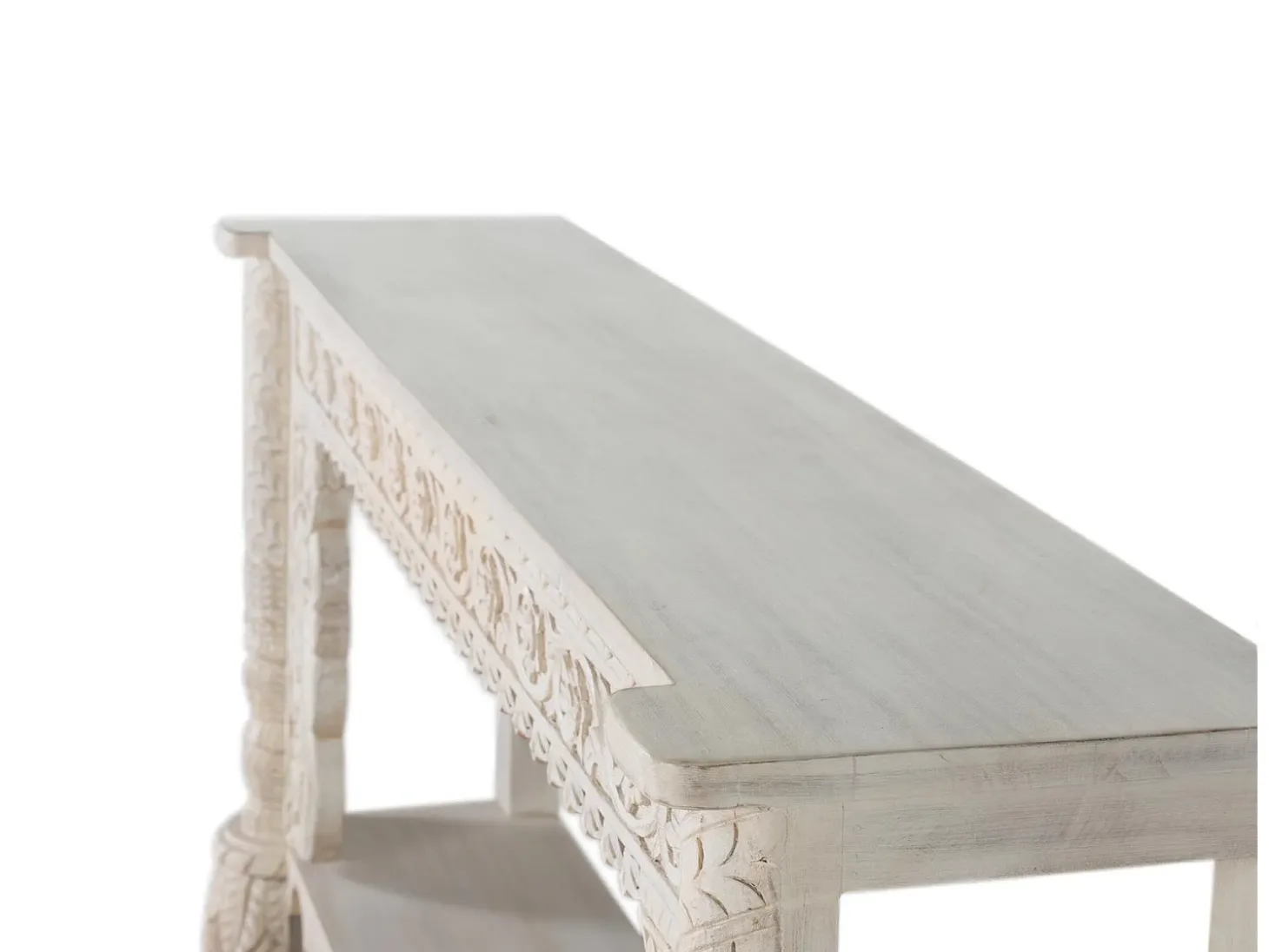 Console em madeira manguier blanc vieilli