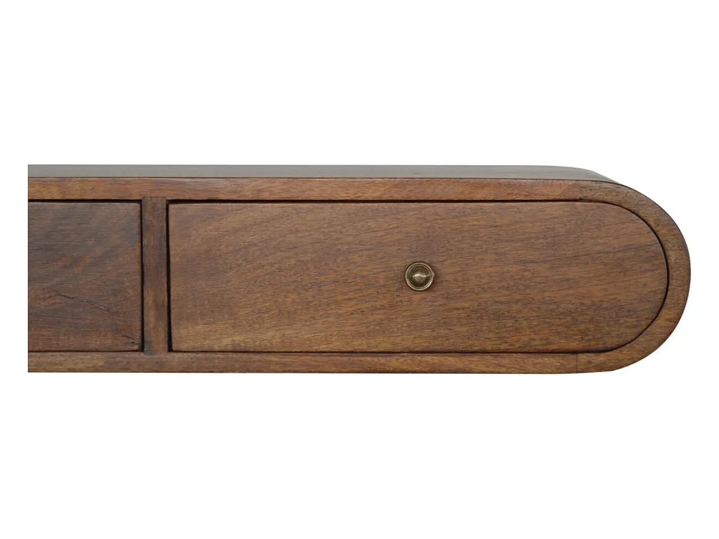 Console flutuante London em castanheiro Artisan Furniture, 2 gavetas, castanho caramelo