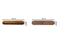 Console flutuante London em castanheiro Artisan Furniture, 2 gavetas, castanho caramelo