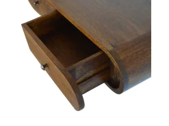 Console flutuante London em castanheiro Artisan Furniture, 2 gavetas, castanho caramelo