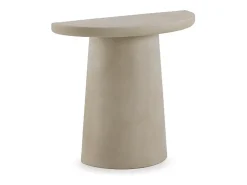 Console meia-lua de poliresina microcimento