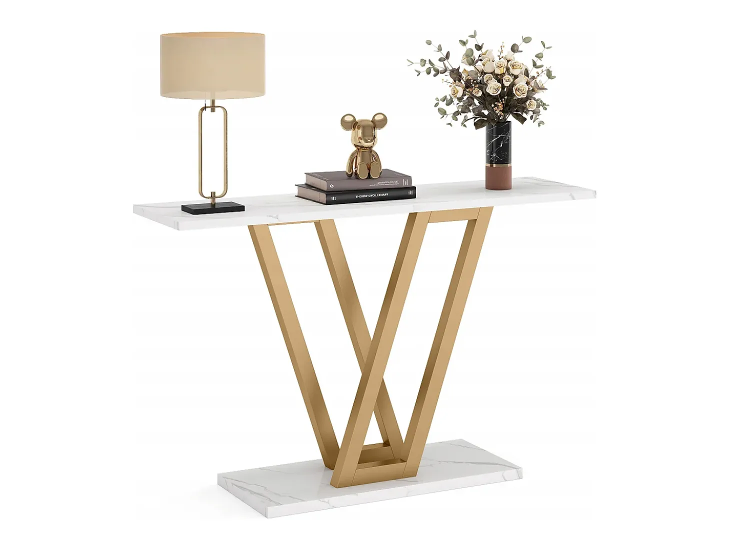 Console Móvel, Console de Entrada de Corredor Industrial, Mesas de Entrada de 110 cm Mesa de Sofá Estreita para Sala