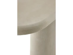 Console oval de poliresina revestida com microcimento