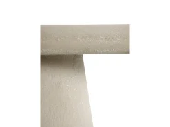 Console oval de poliresina revestida com microcimento