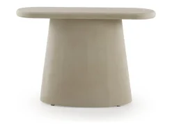 Console oval de poliresina revestida com microcimento
