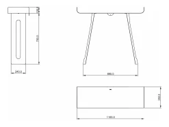 Console Tibete 110x35x85 cm em ferro pintado de preto Design minimalista curvo perfurado Mobiliário de entrada moderno Fabricado na Itália Bege