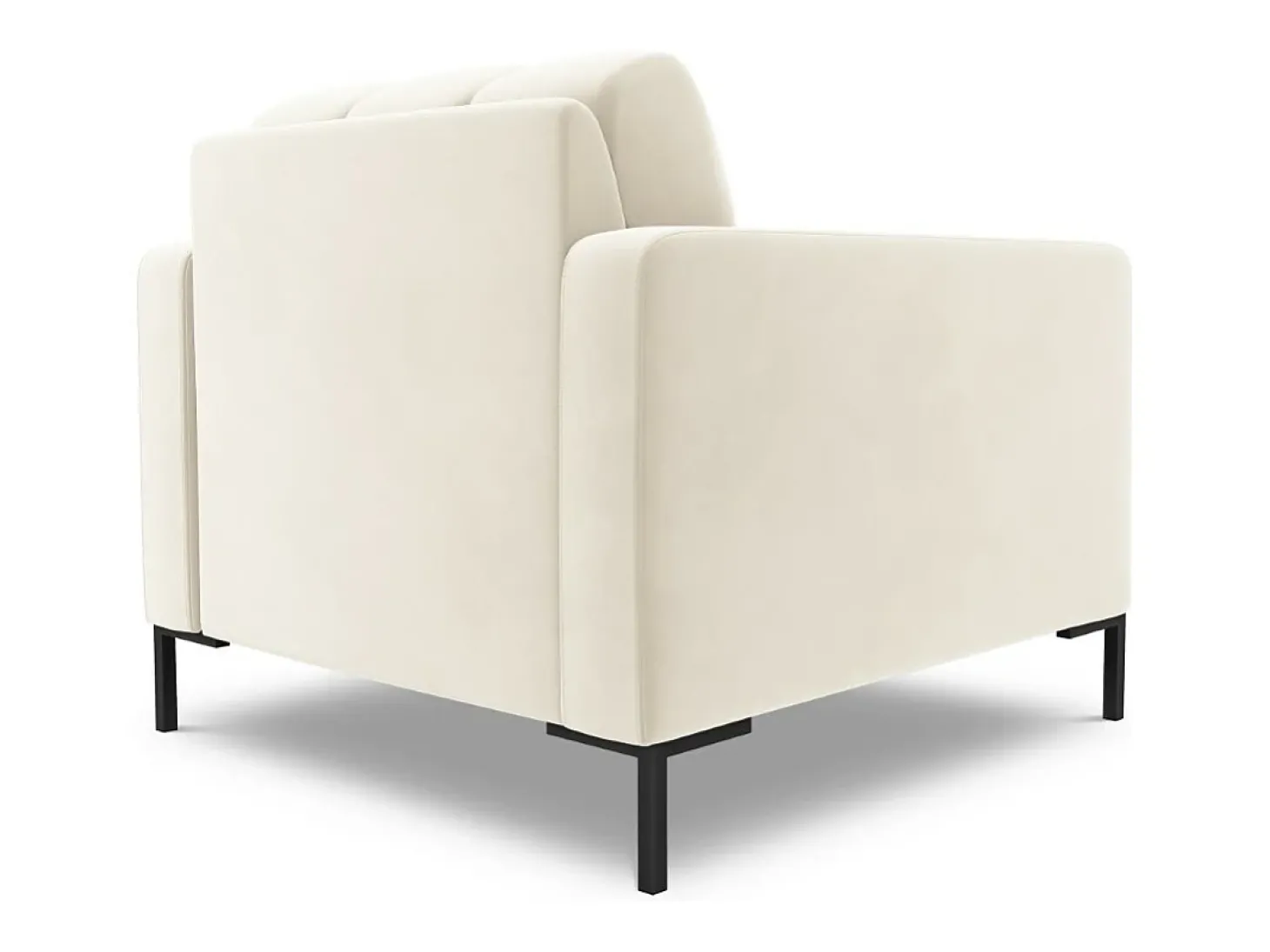 Cosmopolitan Design - Poltrona "Bali" em veludo bege claro - 87x92x75cm