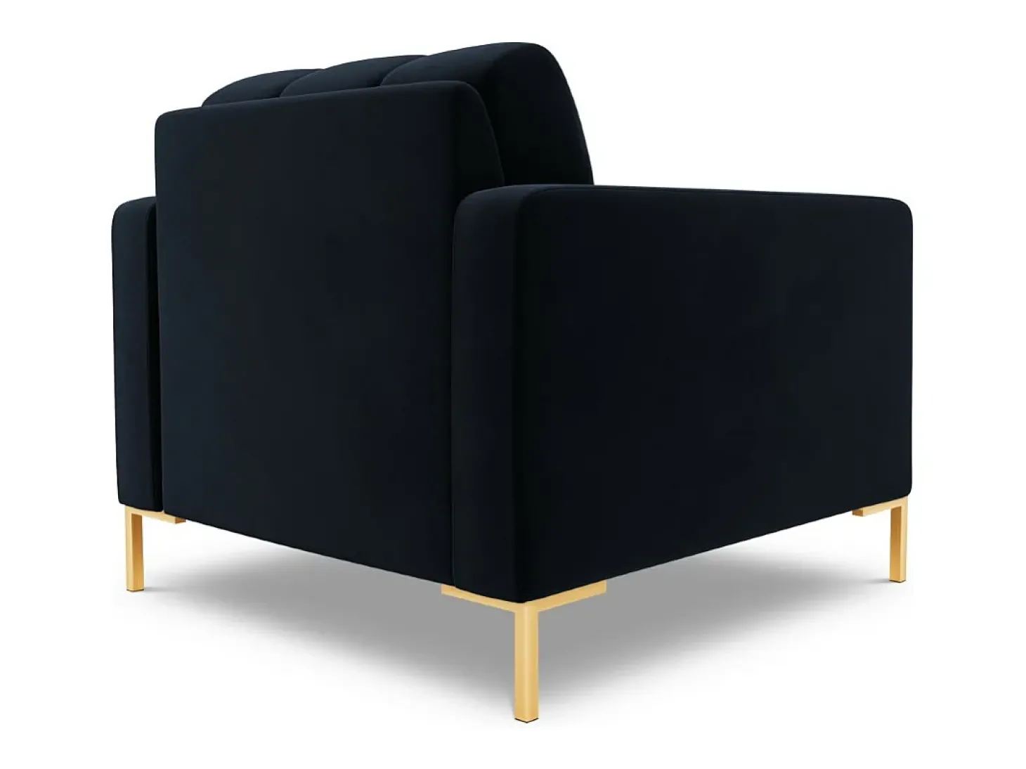 Cosmopolitan Design - Poltrona "Bali" em veludo azul escuro - 87x92x75cm