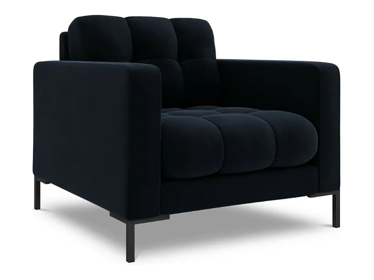 Cosmopolitan Design - Poltrona "Bali" em veludo azul escuro - 87x92x75cm