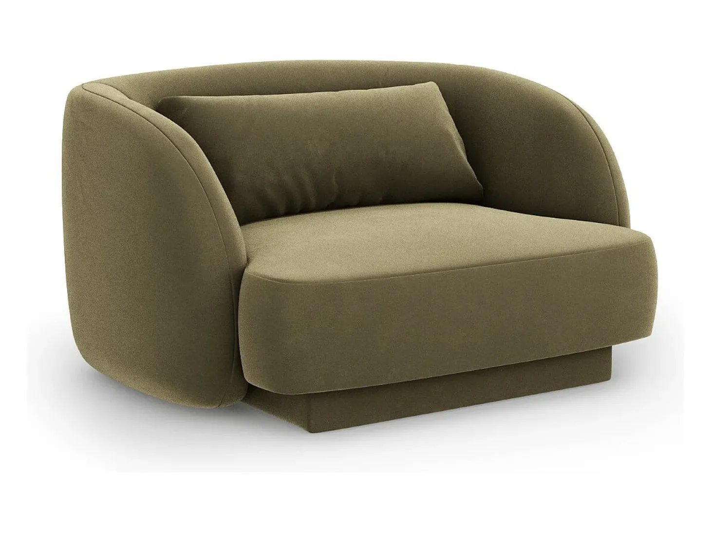 Cosmopolitan Design - Poltrona "Tulum" em veludo verde - 103x90x70cm