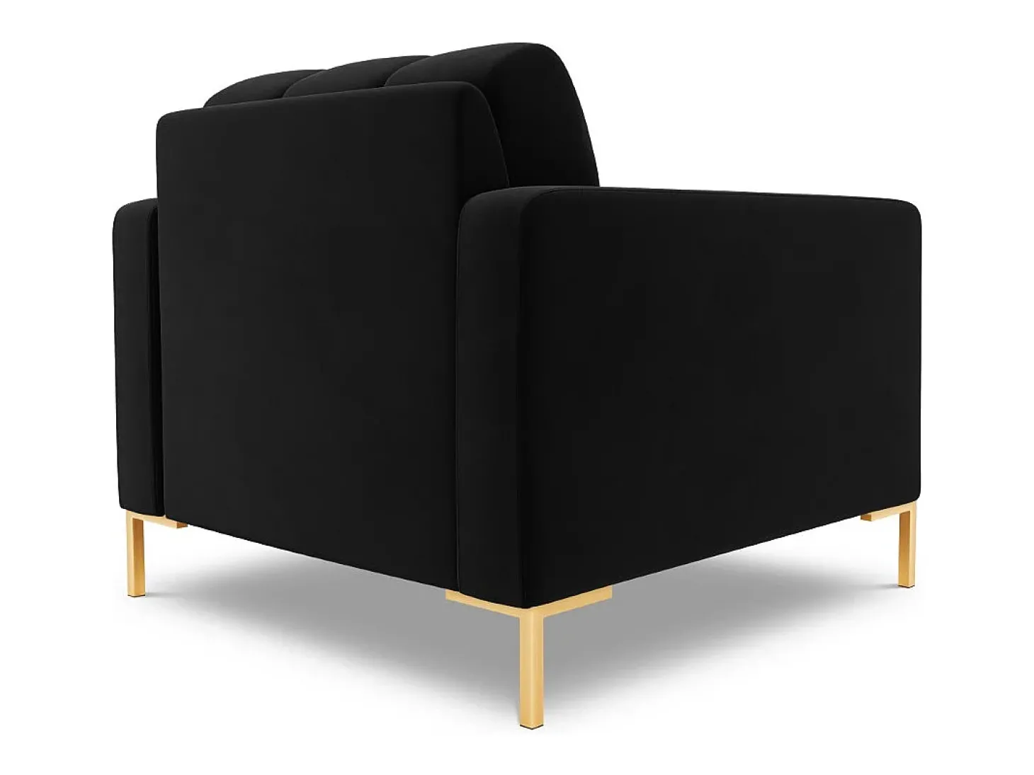 Cosmopolitan Design - Poltrona "Bali" em veludo preto - 87x92x75cm