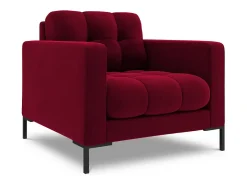 Cosmopolitan Design - Poltrona "Bali" em veludo vermelho - 87x92x75cm